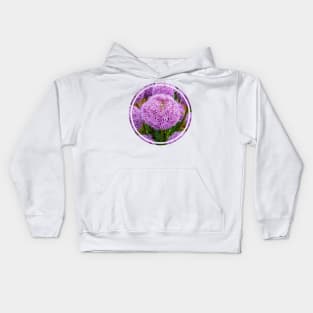 Purple Allium Onion Flowers Nature Circle Kids Hoodie